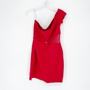 Lovers + Friends One Shoulder Red Mini Dress Size Medium
